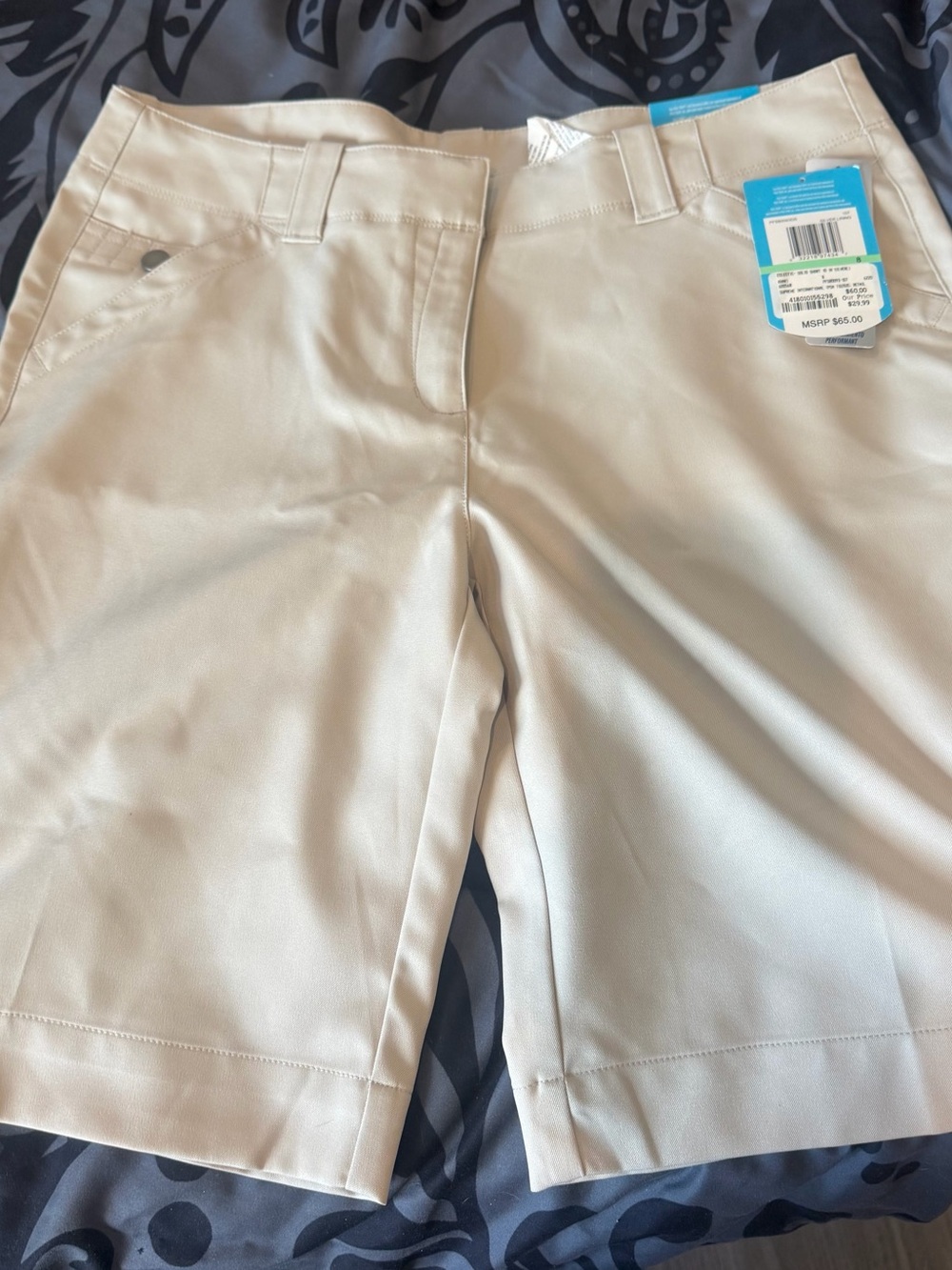 PGA Tour Women's Khaki Beige Golf Bermuda Shorts